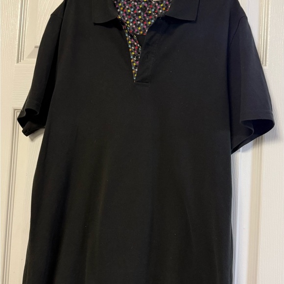 Bertigo Other - Bertigo Classic Black Polo Shirt with Colorful Collar